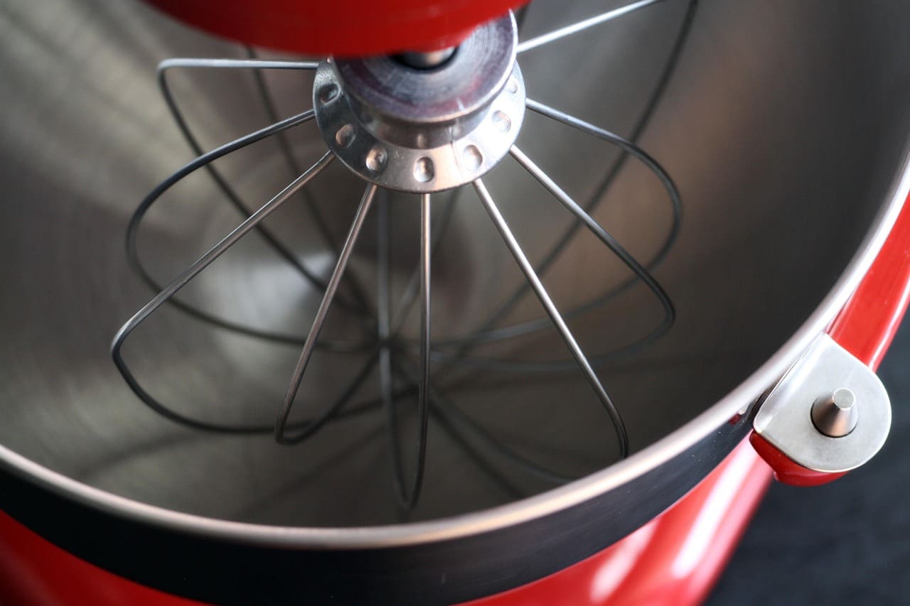 batidora de cocina, vacía, vista desde arriba